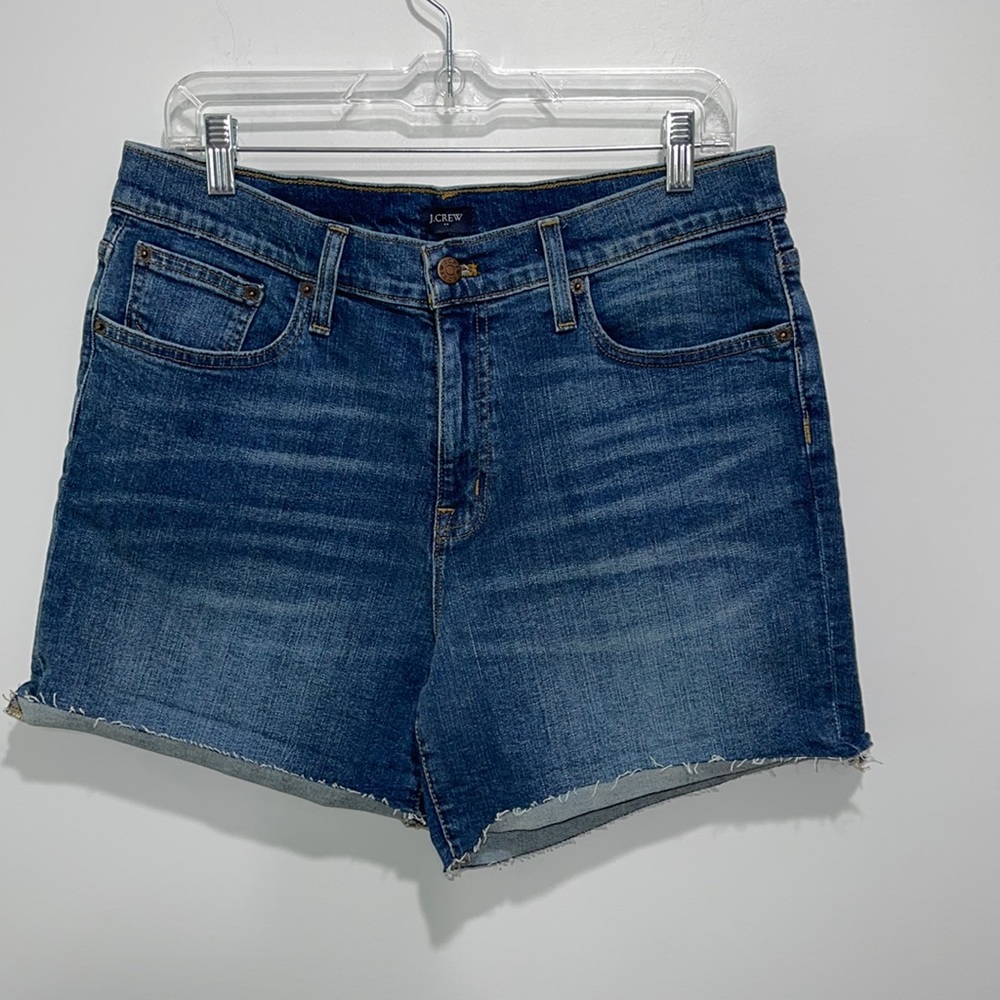 J.Crew Women's Denim Shorts Blue Medium Wash AL582 Size 29 NEW